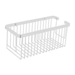 Cesta portagel de ducha rectangular blanc