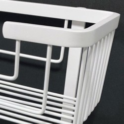 Cesta portagel de ducha rectangular doble blanc