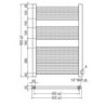 Radiador secatoallas para calefacción cromado 80x50