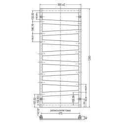 Radiador secatoallas eléctrico STEP negro 1200x500