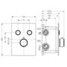 termostática empotrada PULSAR Round techo