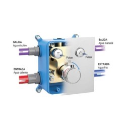 Grifo termostático de ducha para empotrar 2 vías pared PULSAR