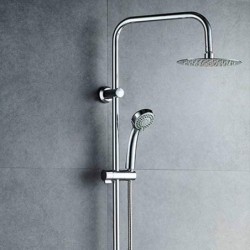 Tubo de columna de ducha RAPID con soporte de pared ajustable