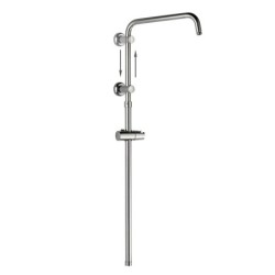 Tubo de columna de ducha RAPID con soporte de pared ajustable