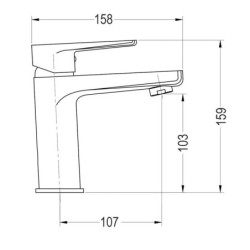 Grifo monomando de lavabo ASTORIA Apertur frío