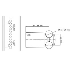 Set soportes Radiador secatoallas negros