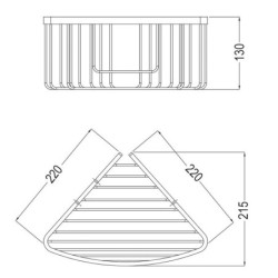 Cesta portagel de aluminio alta esquina CIERZO