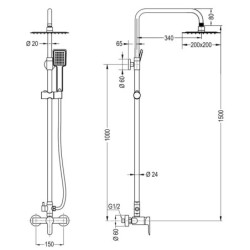 Columna monomando Quad SIOUX Plus