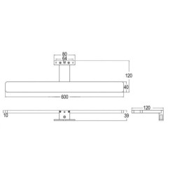 Aplique LED 60 cm ALURE 12w luz neutra