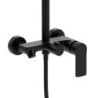 Columna monomando Round DAKAR Black 3 vías 96-136 cm