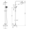 Columna monomando Round SIOUX 79-125 cm