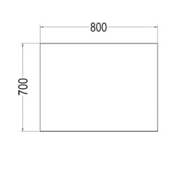 Espejo rectangular NEUTRO 80x70