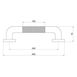 Asa de Seguridad 40 cm Black Antideslizante