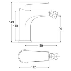 Grifo monomando de bidet DENVER