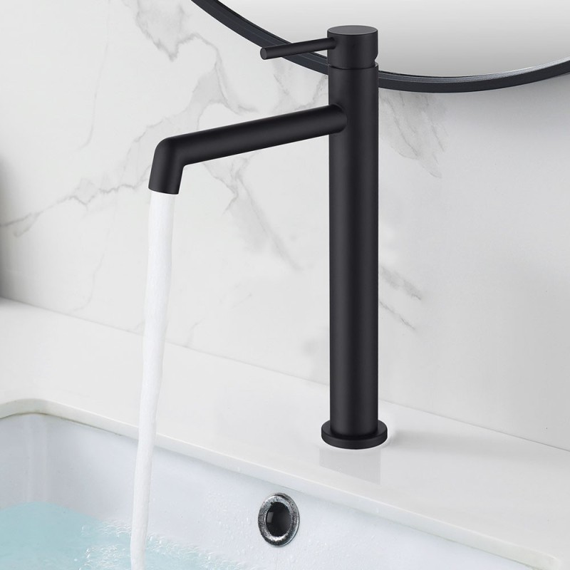 Grifo monomando de lavabo alto OSLO Black