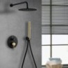 Grifo monomando empotrar OSLO ORO BLACK pared