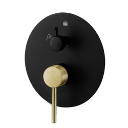 Grifo monomando empotrar OSLO ORO BLACK pared