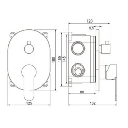 Grifo monomando empotrar SIOUX techo