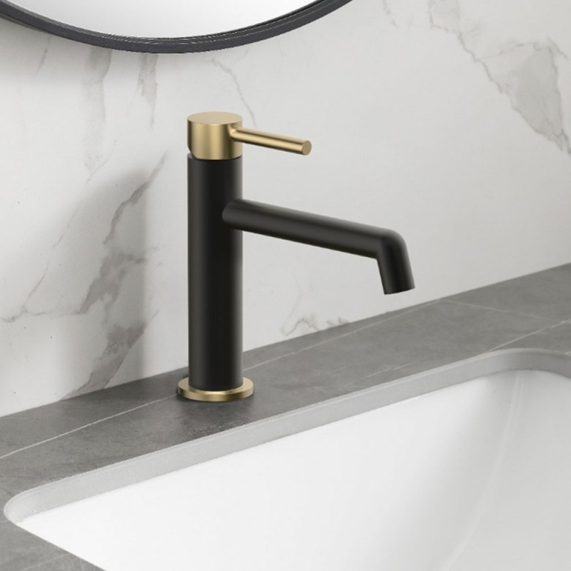 Grifo monomando de lavabo OSLO Black ORO