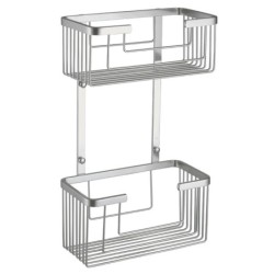 Cesta portagel de aluminio doble rectangular GALERNA